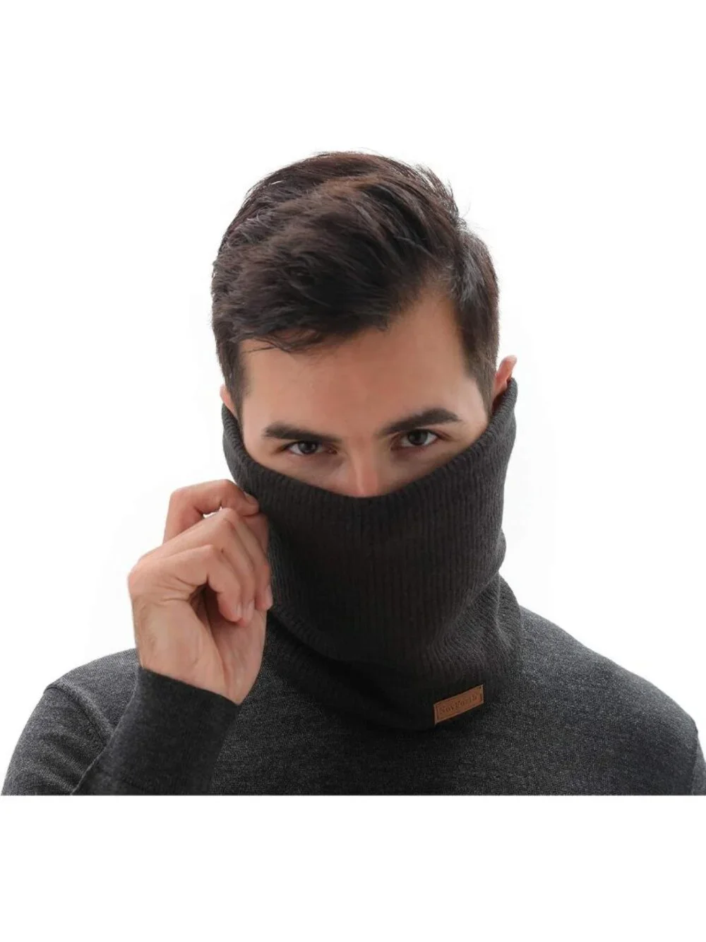 Winter Neck Warmer Gaiter Scarf for Men & Women, Fleece Face Mask, Windproof